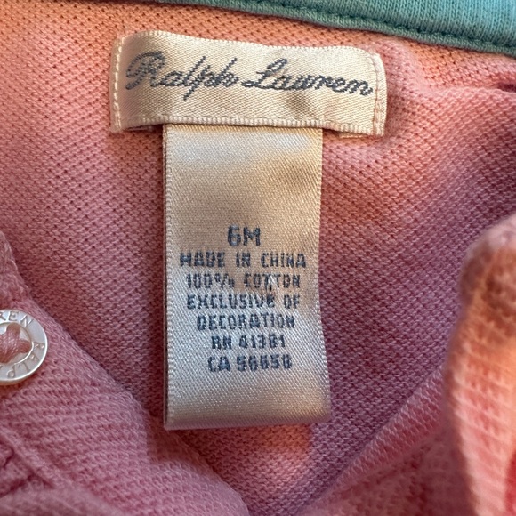 Ralph Lauren Baby Girl's Pink Layette 6 Months Perfect Condition Logo - Picture 3 of 5